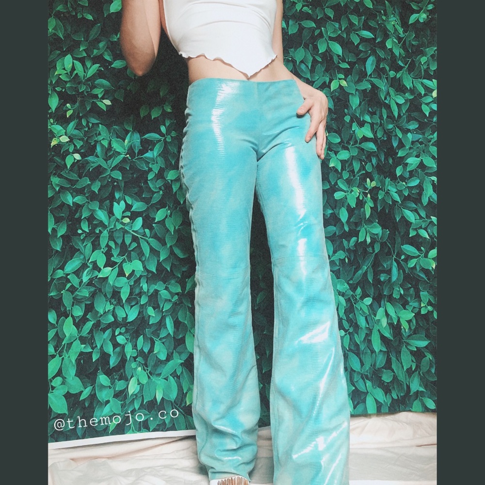 Y2k Vintage Andrew Marc Iguana Leather Pants